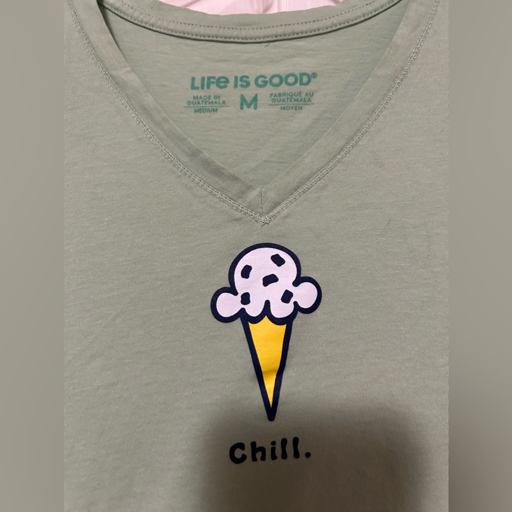 Life is Good V neck Tshirt - Picture 2 of 6